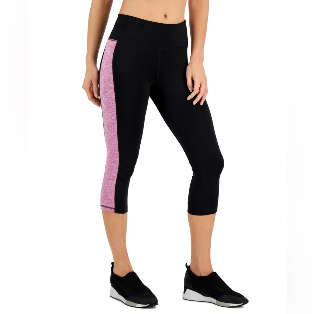 ID Ideology Colorblocked Cropped Leggings in Noir Purple, Plus Size 3X New w/Tag - Picture 5 of 5